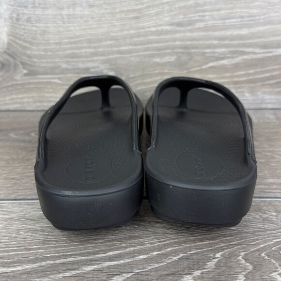 Oofos Oolala Triple Black Foam Women’s Size 10/EU 41 Recovery Flip Flop Sandals - Picture 4 of 11
